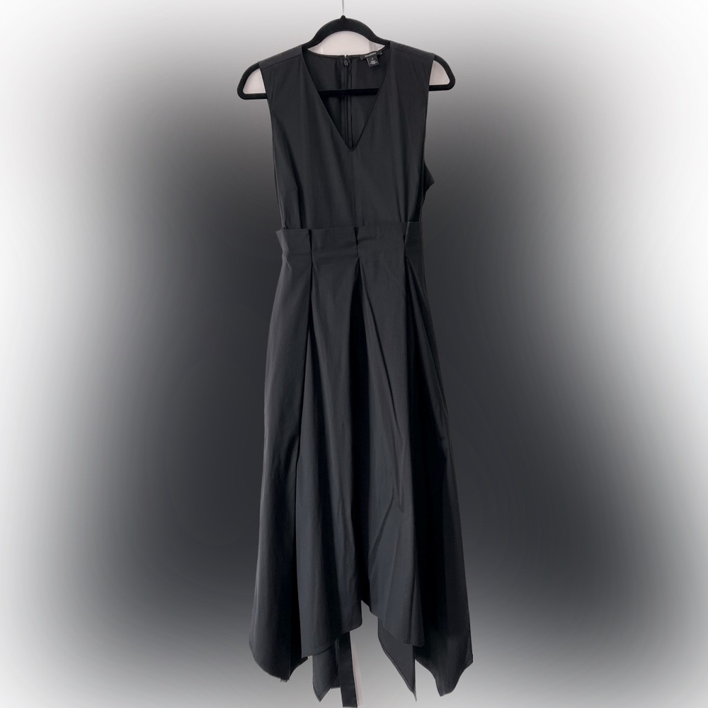 Halogen Paper Bag Tie Waist Midi Dress